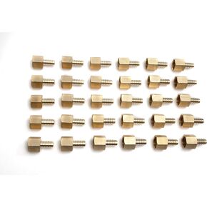 LTWFITTING Brass Fitting Coupler 3/8-Inch Hose ID x 1/2-Inch Female NPT Fuel Water Gas(Pack of 30)