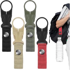 Hanging Bottle Buckle,4Pcs Portable Water Bottle Clip Mineral Water Bottle Ring Holder Water Bottle Belt Holder for Outdoor Camping Hiking Traveling Mountaineering Backpack
