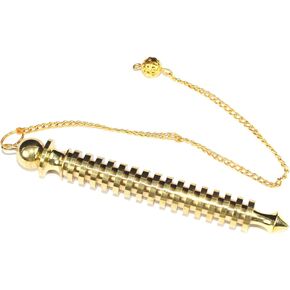 JET AUTHENTIC 16 ISIS BRASS W/CHORD METAL PENDULUM DOWSING SPIRITUAL ANSWER MEDITATION GIFT Cheerfulness Stamine Cleansings Purification (16 ISIS BRASS W/CHORD)