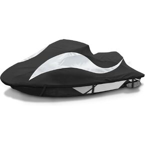 Jet Ski Cover 3 Seater, 420D Heavy Duty Waterproof Jet ski Covers for Outdoor, Watercraft Jetski Cover with Air Vent Fits from 136"-145" (3 Seater)