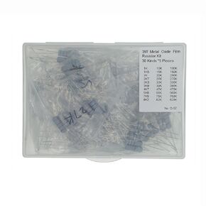 30 Values x 5 Pieces, Total 150 Pieces,1K -820K 3W 5% Metal Oxide Film Resistor Kit