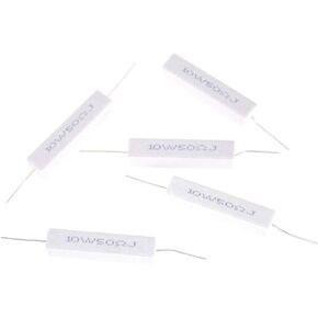 5Pcs 10W 50 Ohm 5% Ceramic Cement Power Resistor 10 Watt 10W50RJ