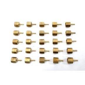 Generic Brass Barbed Fitting Coupler/Connector 1/8-Inch Hose Barb x 1/4-Inch Female NPT (Pack of 25)