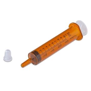 Covidien 8881907003 Monoject Oral Syringe, Polypropylene, 10 mL Capacity, Amber (Pack of 100)