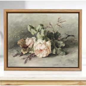Induslyfe Framed Wall Art Decor Classical Oil Painting Canvas Prints Landscape Wall Art Cloud and Pine in Winter Snow Sage Green Vintage Wall Art for Home Bathroom Living Room Kitchen 24x36in