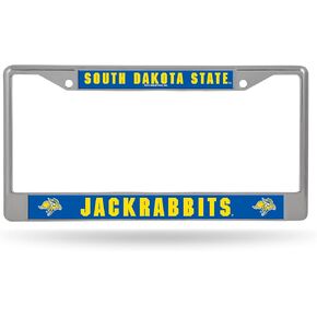Rico Industries NCAA South Dakota State Jackrabbits 12" x 6" Silver Chrome Frame W' Decal Insert Car/Truck/SUV Auto Accessory