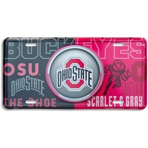 Hangtime Ohio State University - Ohio Buckeyes - Bullseye Style License Plate