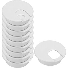 YOKIVE 20 Pcs Desk Cable Hole Cover, Plastic Grommet Great for Office, Home, Daily Use (50mm, White)