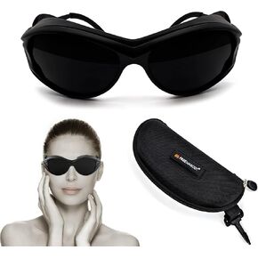 FreeMascot Red Light Therapy Glasses, Laser Safety Glasses IPL 200-2000nm, Eyes Protection for Tanning Goggles and Red Light Therapy