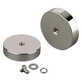 MUTUACTOR 2pack Strong Magnets Heavy Duty,Anti-Broken Neodymium Rare Earth Round Magnet M8 Female Thread,Magnetic Mount Magnet with Screw Thread for Tractor Parts Car Lights Solar Panels