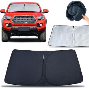 Compatible with Windshield Sunshade Protect 6-Layers Foldable Car Front Window Sunshade Sun Visor Protector Car Interior Shade for GMC Sierra 1500 2500 3500 2019-2024 (1pc Black)
