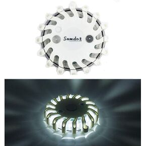 Waterproof 9 Patterns Magnetic Beacon Lamp, Emergency Light, LED Road Flares Emergency Lights CR123A (Green)
