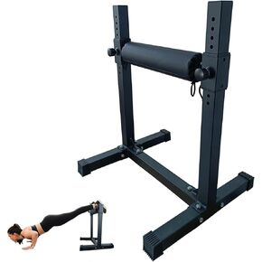 Bulgarian Split Squat Stand,Single Leg Squat Stand,11 Adjustable Roller Heights & Comfortable Padding for Squats,Stretching,Hip Thrusters,Triceps Exercises in Kuwait