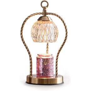Candle Warmer Lamp with Timer dimmer, Compatible with Various Candles, Gifts for Women,Lamp Candle Warmer for Vintage Bedroom Home Decor,Candle lamp with 2 Bulbs (Flower lamp)