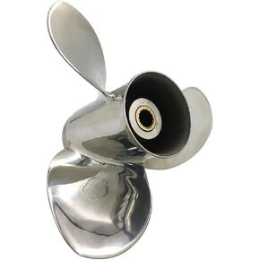 9 1/4x9 9 1/4x10 9 1/4x11 Stainless Steel Propeller for Tohatsu Nissan Outboard 14 Spline Tooth SS Props 9.9/12/15/18/20HP RH 9.25x9 9.25x10 9.25x11