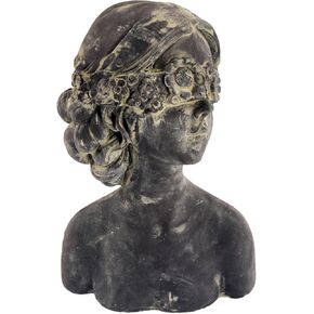 Beautiful Women Faces Resin Sculptures,Resin Art Statues Ornaments, Collectible Figurines for Home Living Room Office Shelf Decoration, Housewarming Great Gifts Ideas, Women with Wreaths