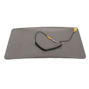 Anti Static Mat, Rubber Soldering Mat, 3 Layer Heat Resistant Anti Skid Portable Workbench Mat ESD Mats with Wristband for Computer, Laptop, Cellphone, Electronics, Watch Repair