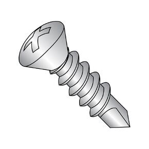 Small Parts 1012KPO188 18-8 Stainless Steel Self-Drilling Screw, Plain Finish, 82 Degree Oval Head, Phillips Drive, #3 Drill Point, #10-16 Thread Size, 3/4" Length (Pack of 25)