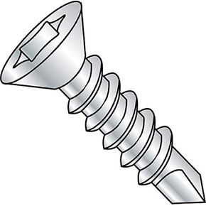 Small Parts 1032KTF Steel Self-Drilling Screw, Zinc Plated Finish, 82 Degree Flat Head, Star Drive, #3 Drill Point, #10-16 Thread Size, 2" Length (Pack of 50)