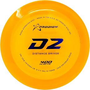 Prodigy Disc 400 D2 Driver | Overstable Disc Golf Distance Driver | Great Grip in All Conditions | Designed for Strong Throwers | Colors May Vary