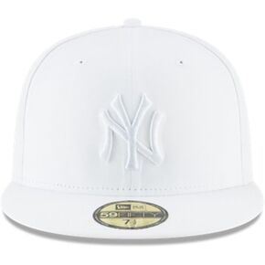 New Era New York Yankees White Primary Logo Basic 59FIFTY Fitted Cap White 7