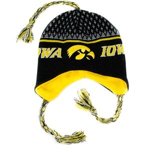 NCAA Iowa Hawkeyes Men's Toboggan, Black