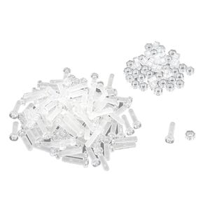 MY MIRONEY M5 x 20mm Plastic Screws Round Head Phillips Cross Recessed Plastic Bolt Screw Nut Set PC Transparent Acrylic Screws,Set of 100