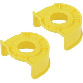 uxcell 30mm Half Circle Emergency Stop Switch Push Switch Button Protective Cover Yellow 2pcs