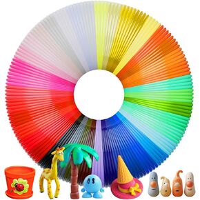 Pangda 3D Printer Filament Bundle PLA Filament 1.75mm Silk Multicolor 16 Feet Per Color 3D Printing Material for Holiday Crafting Decorations