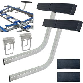 Boat Trailer Guide,Replaceable Boat Trailer Guide,20-inch Aluminum Square Tube kit, 316 Stainless Steel Trailer Guide Bar Heavy Duty Roller Guide