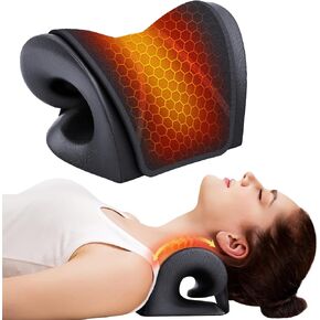 Neck Stretcher with Larger Graphene Heating Pad, Heated Cervical Traction Device in "e"-Shape for Moderate Neck Traction & Neck Pain Relief, Neck Relaxer with 6 Heat Levels & 3 Timer Functions in Saudi Arabia