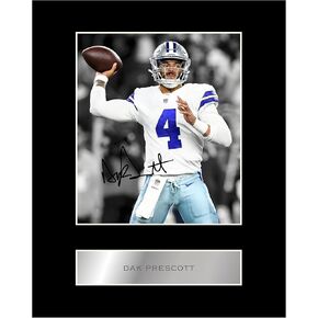 Dak Prescott Pre Printed Signature Signed Mounted Photo Display #22 Printed Autograph Picture