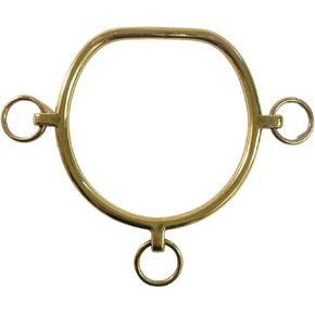 Intrepid International Coronet Brass Chifney Straight Mouth Horse Bit - Durable, Corrosion-Resistant, Single Ring Design for Greater Control & Responsiveness - an Essential Piece of Horse Tack