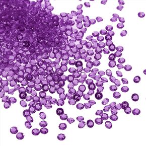 PATIKIL 6000Pcs Acrylic Wedding Diamonds 4mm Table Scatter Confetti Crystals Vase Fillers Gems for Table Centerpiece Bridal Shower Party, Dark Purple