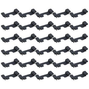 Heyous 30PCS Anti Cut Protection End Cap Protector Black 35mm Terminal Block DIN Rail Suitable for Industrial and Hardware Fitting 35mm DIN Rail End Mounting