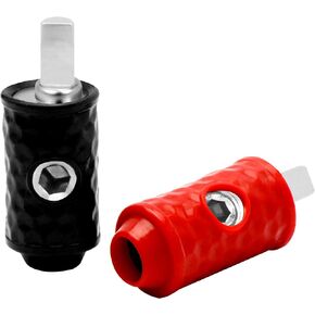 Conext Link GAD04S 1/0awg to 4awg Gauge Adaptor with Red/Black Silicon Covers brass with satin chrome plated 2 Pack(16705)