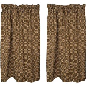 Home Collection by Raghu Marshfield Jacquard Black and Tan Tier, 72" x 36"