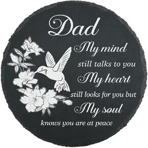 Dad Memorial Stone for Garden Memorial Plaque Father Sympathy Stepping Stone for Loss of Father in Loving Memory of Dad Memorial Grave Stone TNA21