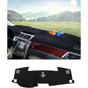 Autorder Dashboard Cover Mat for 2007-2011 Toyota Camry Accessories Dash Cover Upgrade Velvet Dash Mat Sunshade Glare UV Rays Protector