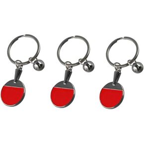 3Pcs Ping Pong Bat Key Ring, Mini Table Tennis Racket Keychains Sports Pendant Ping Pong Key Holder Keyring for Backpack Pendant Car Decoration