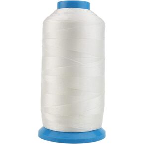 TIHOOD 1500 Yard Size T70#69 Bonded Nylon Sewing Thread for Weaves (White)