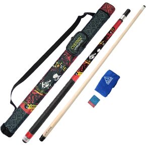 CUESOUL GORGEOUS Rubber Grip 58 inch 19oz Pool Cue Stick 13mm Cue Tip-Sporty Elastic Polymer Grip Wrap