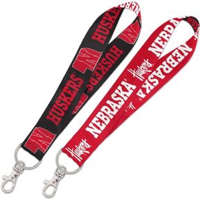 WinCraft NCAA Nebraska University Cornhuskers Key Strap with 6 Inch Loop and Swivel Lobster Clasp