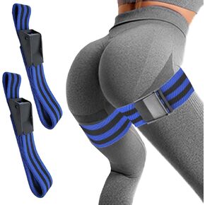 Blood Flow Restriction Bands for Women Glutes, 35.8" Adjustable BFR Booty Bands, Polyester Skin Friendly Occlusion Band for Women Men Butt Squat Thigh Arm Hip Building Training (1 Pair)