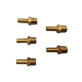 Generic Brass Fittings,5/16" Hose ID x 1/4" Male NPT Hose Barb to Male Pipe(Pack of 5).