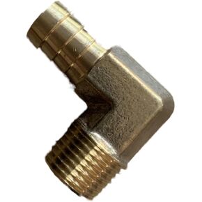 90 Degree Brass Elbow Hose Fitting, 5/8"" Barb x 1/2"" Male NPT (1), P-MMCHE1-10D