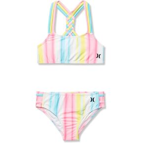 Hurley Girl's Braided Multi Strap Set (Big Kids) Pink Multi LG (12-14 Big Kid)