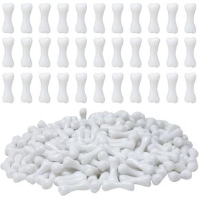 Honbay 200PCS 25mm/1in Halloween Imitation Mini Fake Bone Plastic Artificial White Small Bones Skeleton Bones Decorative Accessories for Math Counting Crafts Skeleton Costume Photography Props