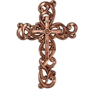 Comfy Hour Faith and Hope Collection Wall Hanging Cross (Rose Gold)