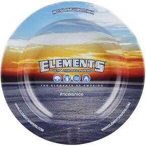 Elements Round Metal Ashtray - Blue 5.5"